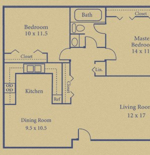 2 BR 1 BATH